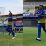 WATCH: MS Dhoni bowls in nets before clash with RCB at Chinnaswamy